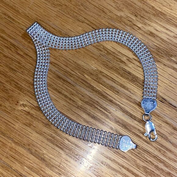 Argento Vivo Sterling Silver Mesh Bracelet - Picture 11 of 16